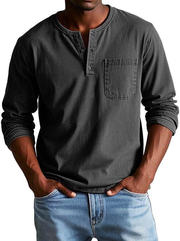 Ellis | Men's Vintage Henley Shirt