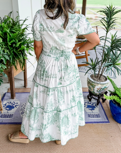Eliza | Women's Classic Toile Maxi with Smocking