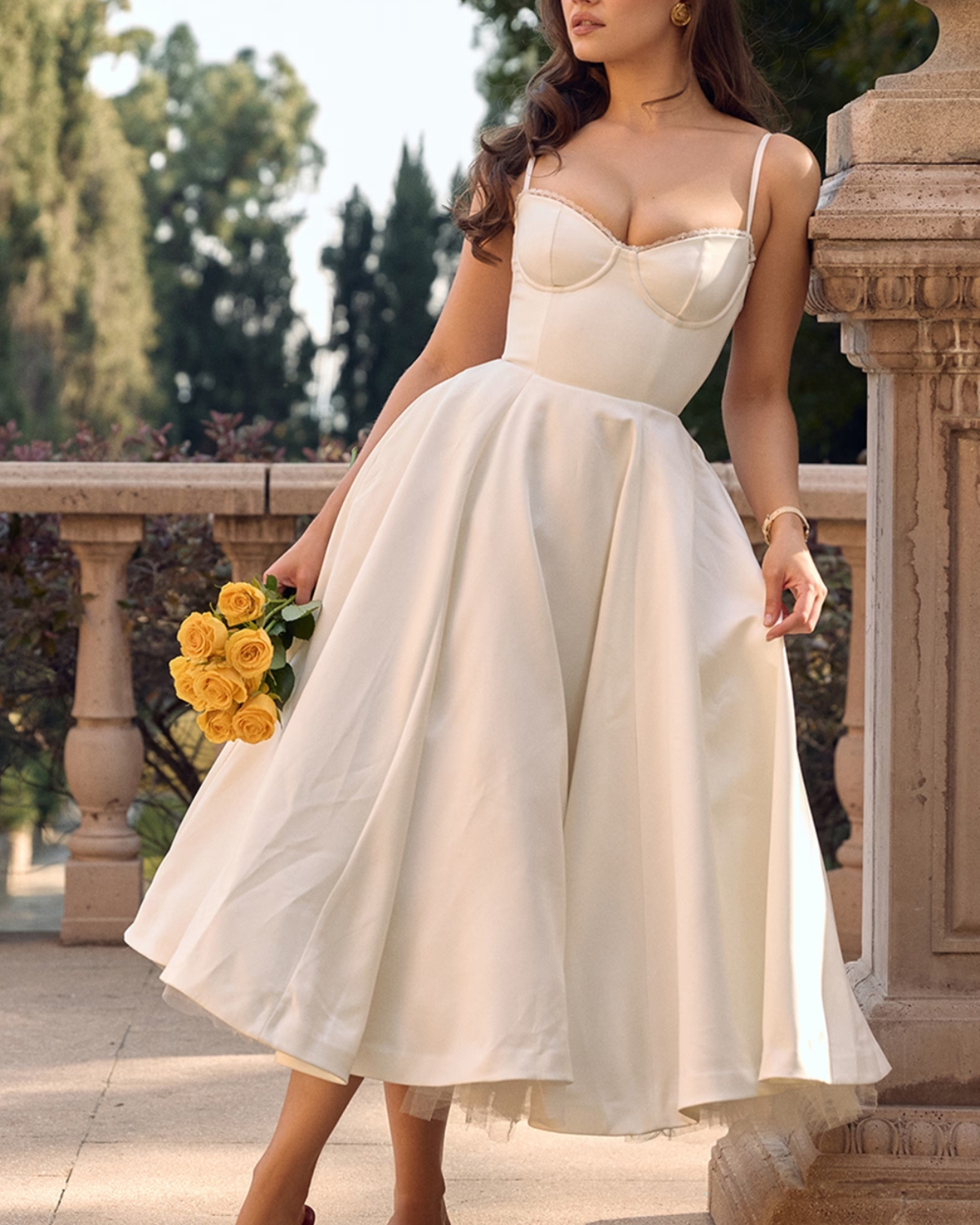 Ophira | Women's Classy Corset Midi Dress