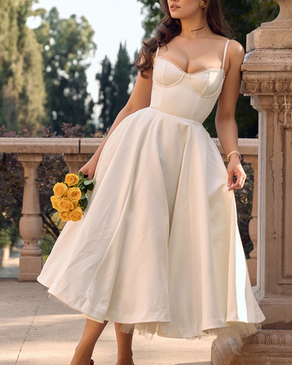 Ophira | Women's Classy Corset Midi Dress