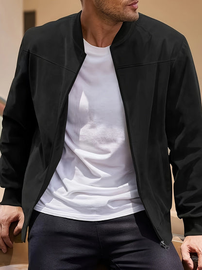 Dex | Women's Classic Zipper Jacket with Crew Neck and Long Sleeve