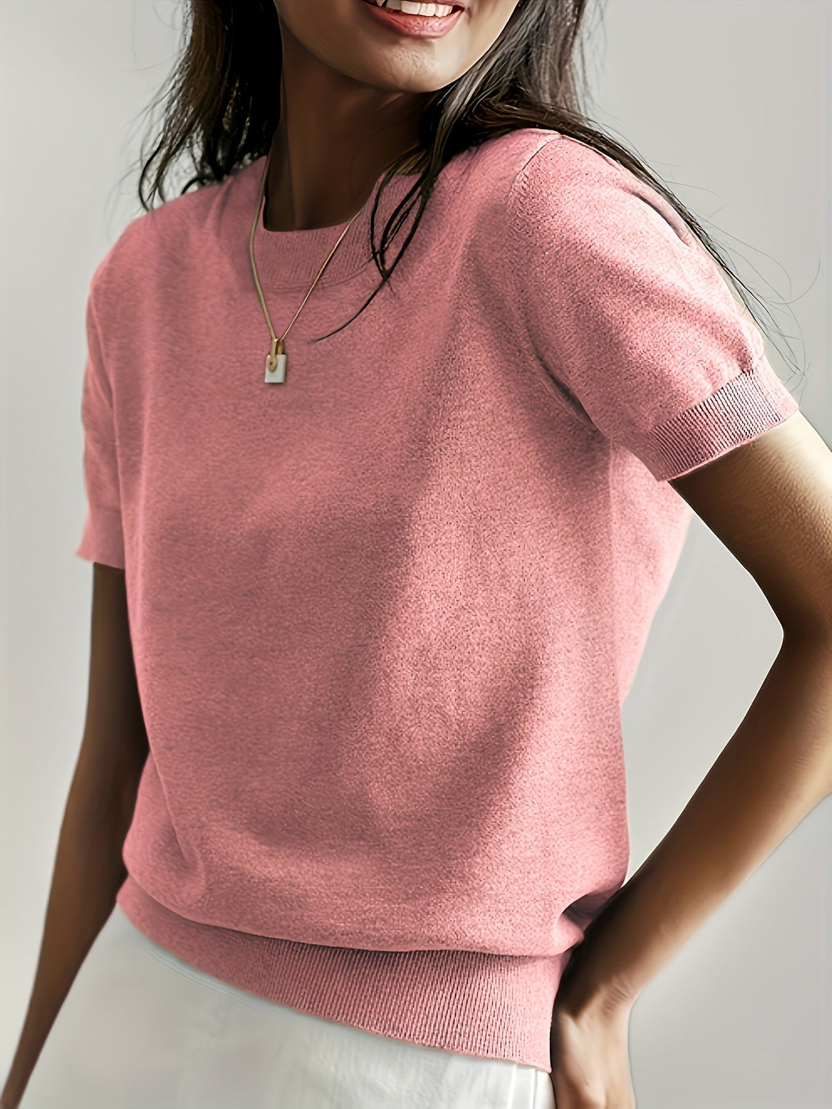 Leah | Women's Relaxed Casual Short Sleeve Top
