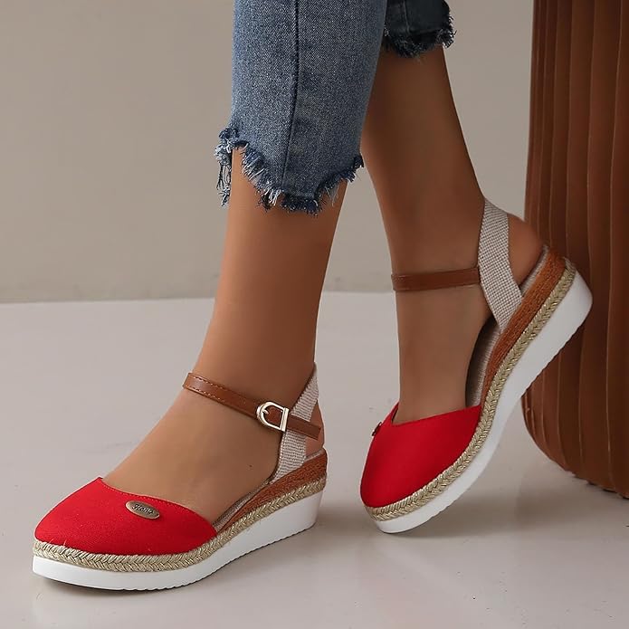 Alfonsa | Women's Cushioned Open-Toe Orthopedic Sandals with Platform, Breathable and Relaxed