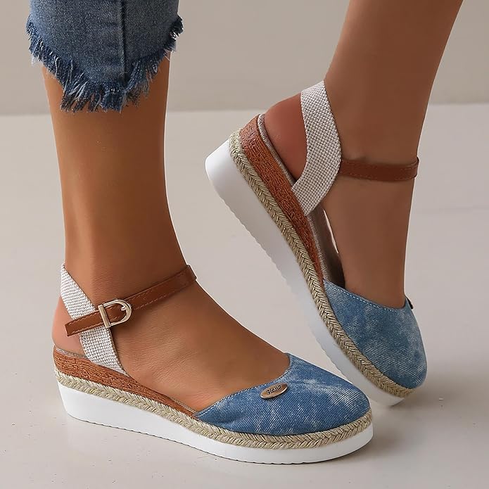 Alfonsa | Women's Cushioned Open-Toe Orthopedic Sandals with Platform, Breathable and Relaxed