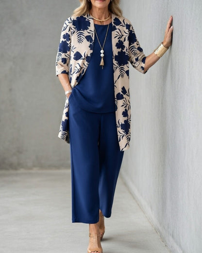 Chic Three-Piece Women's Set with Elegant Flowing Design for Daily Comfort