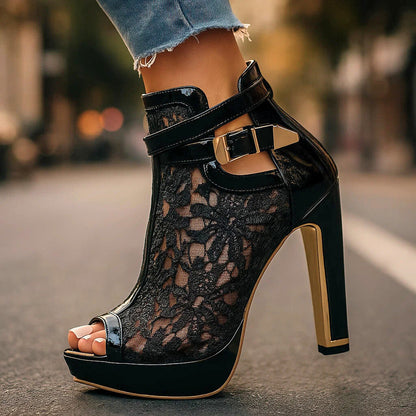 Sabina | Women's Cushioned Open-Toe Elegant Heels