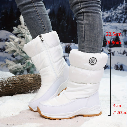 Cushioned Slip-On Premium Mid-Calf Women's Winter Snow Boots