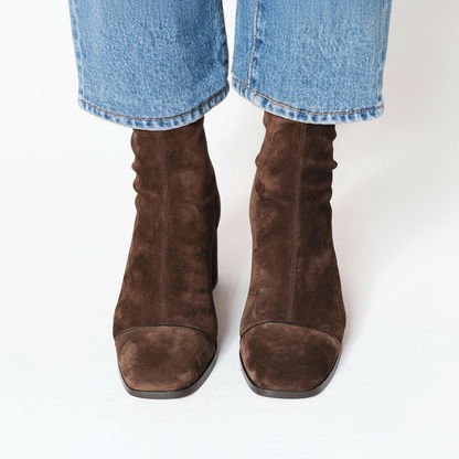 Lily | Women's Square-Toe Stylish Square Toe Ankle Boots