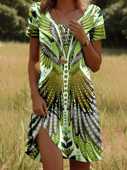 Mabel | Women's Trendy Ethnic Printed Summer Dress