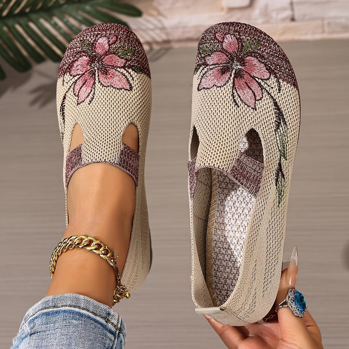 Orthopedic Slip-On Chic Embroidered Women's Breathable Shoes