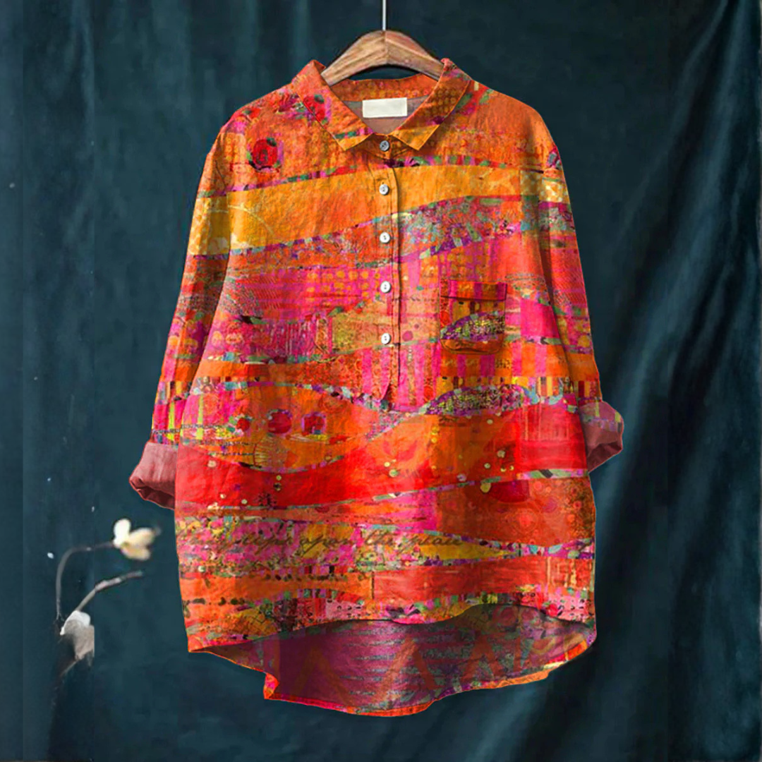 Vanessa | Women's Longline Printed Blouse