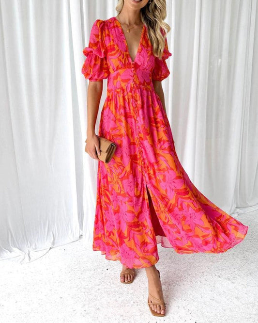 Zeria | Women's Tropical Radiant Midi Dress