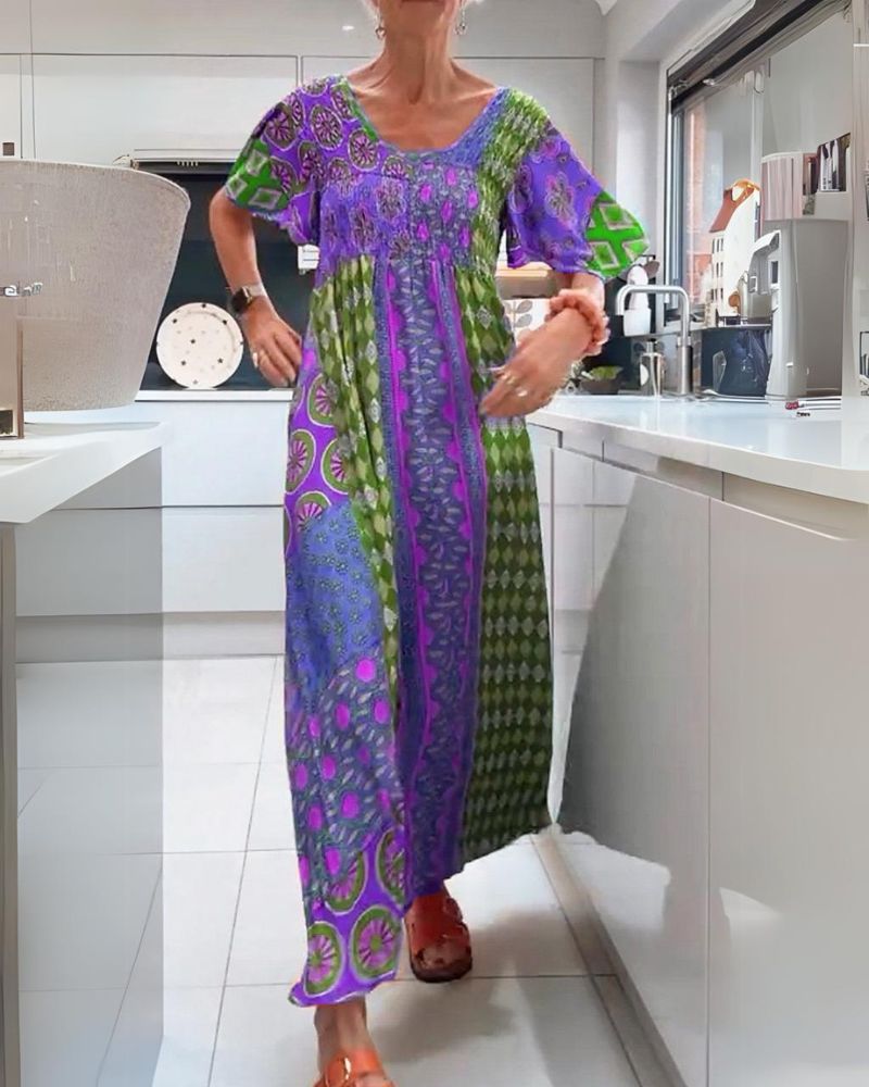 Melania | Women's Colourful Bohemian Maxi Dress