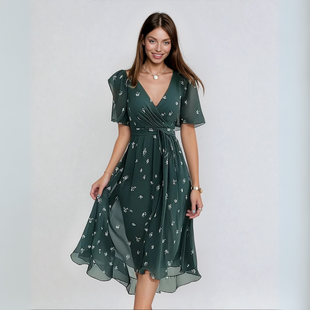 Lina | Women's Elegant Short Sleeve Dress