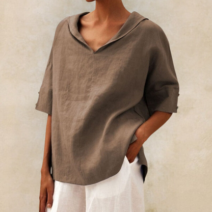 Lhinee | Longline Casual Loose-Fit Blouse