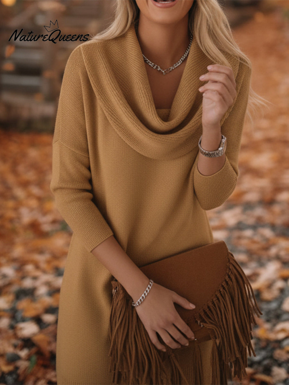 Lola | Women's Relaxed Cozy Elegant Jumper Midi Dress