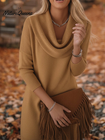 Lola | Women's Relaxed Cozy Elegant Jumper Midi Dress