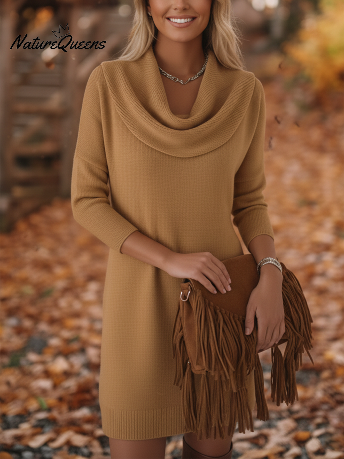 Lola | Women's Relaxed Cozy Elegant Jumper Midi Dress