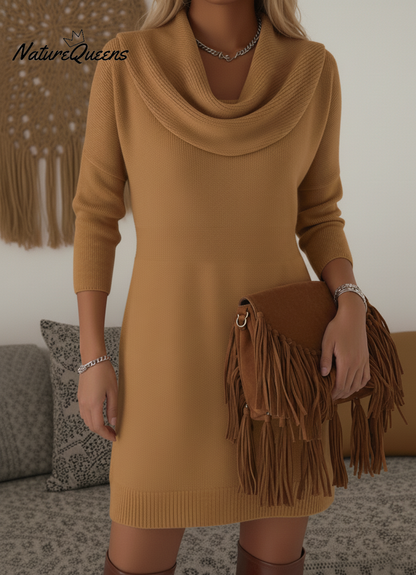 Lola | Women's Relaxed Cozy Elegant Jumper Midi Dress
