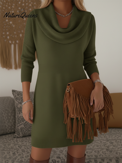 Lola | Women's Relaxed Cozy Elegant Jumper Midi Dress