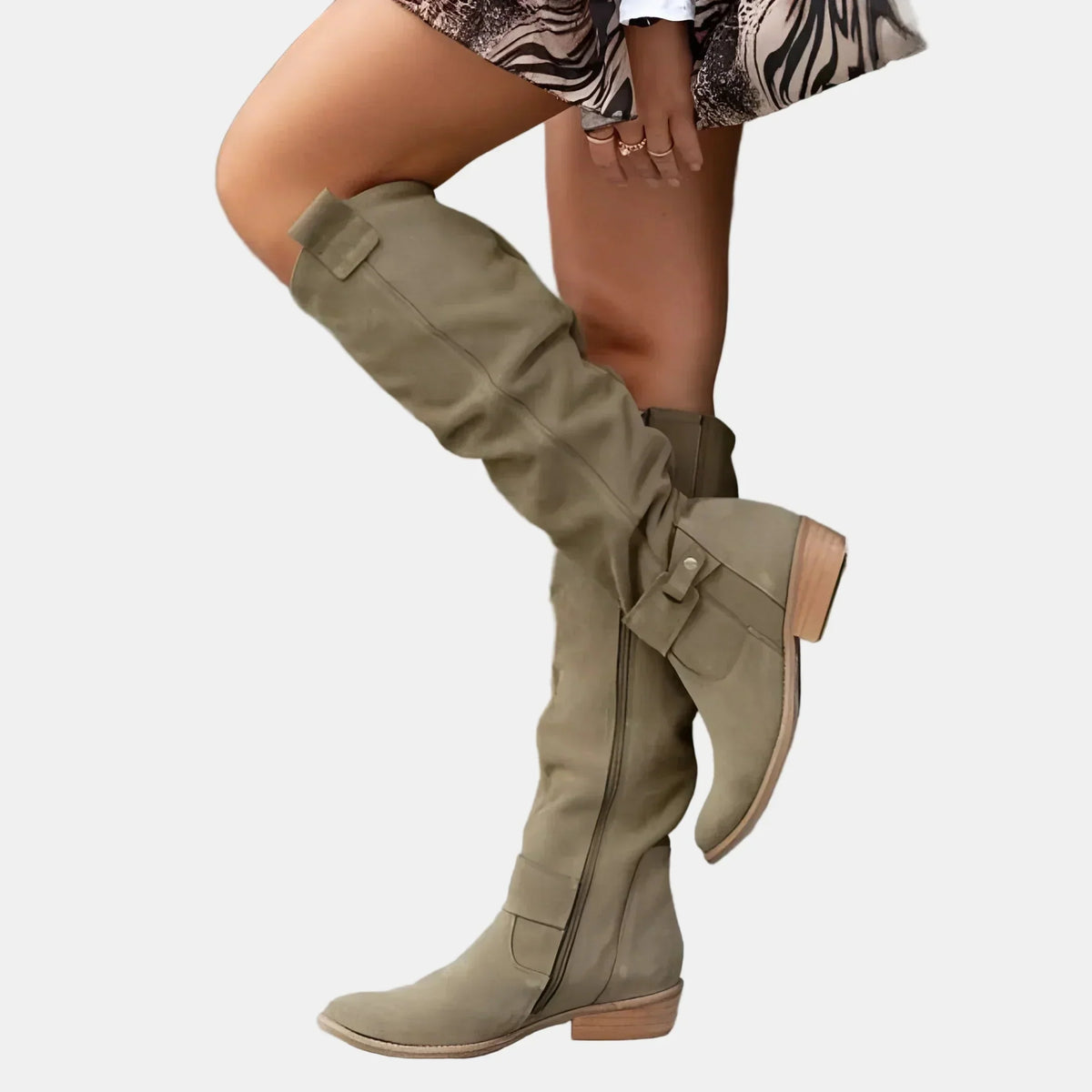 Avery | Women's Cushioned Zip Low-Heeled Boots