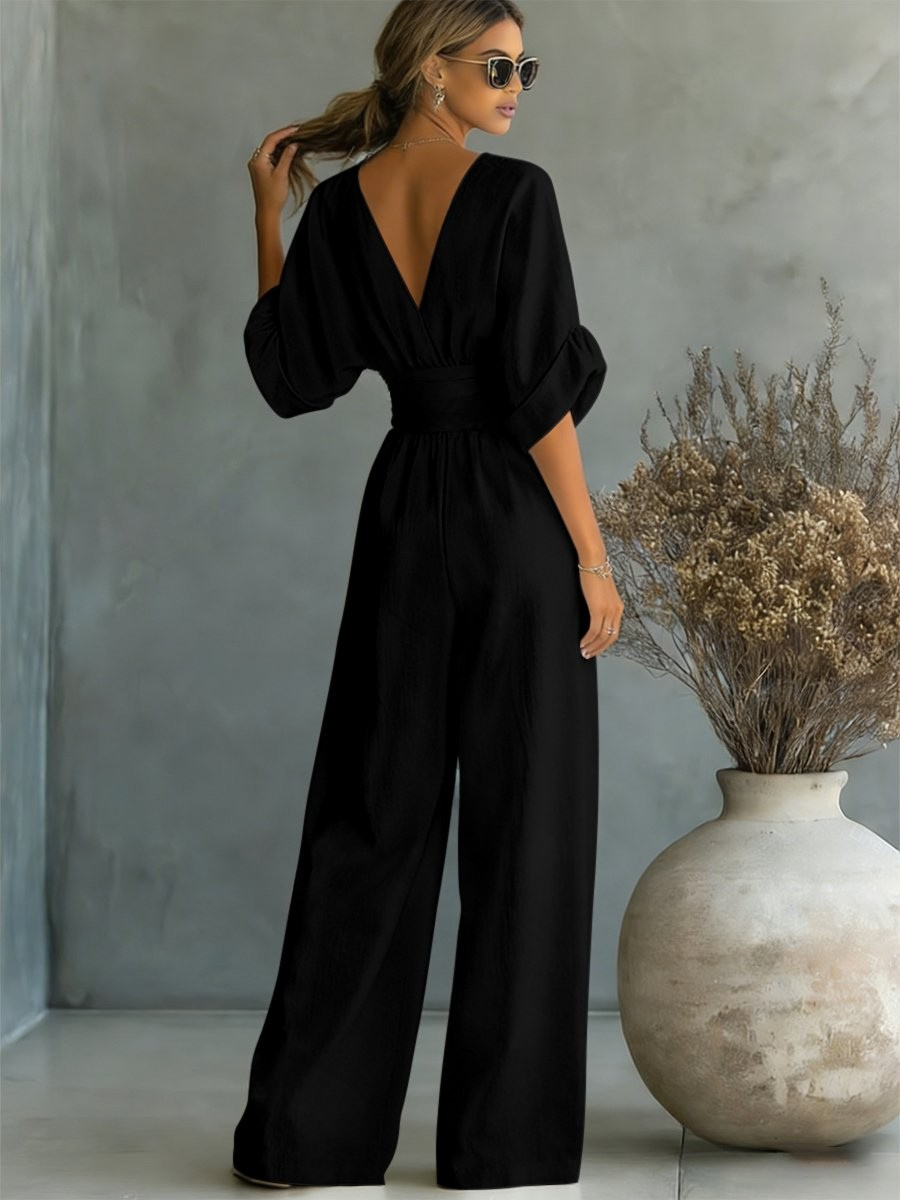 Elira | Essential V-Neck Jumpsuit