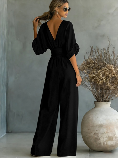 Elira | Essential V-Neck Jumpsuit