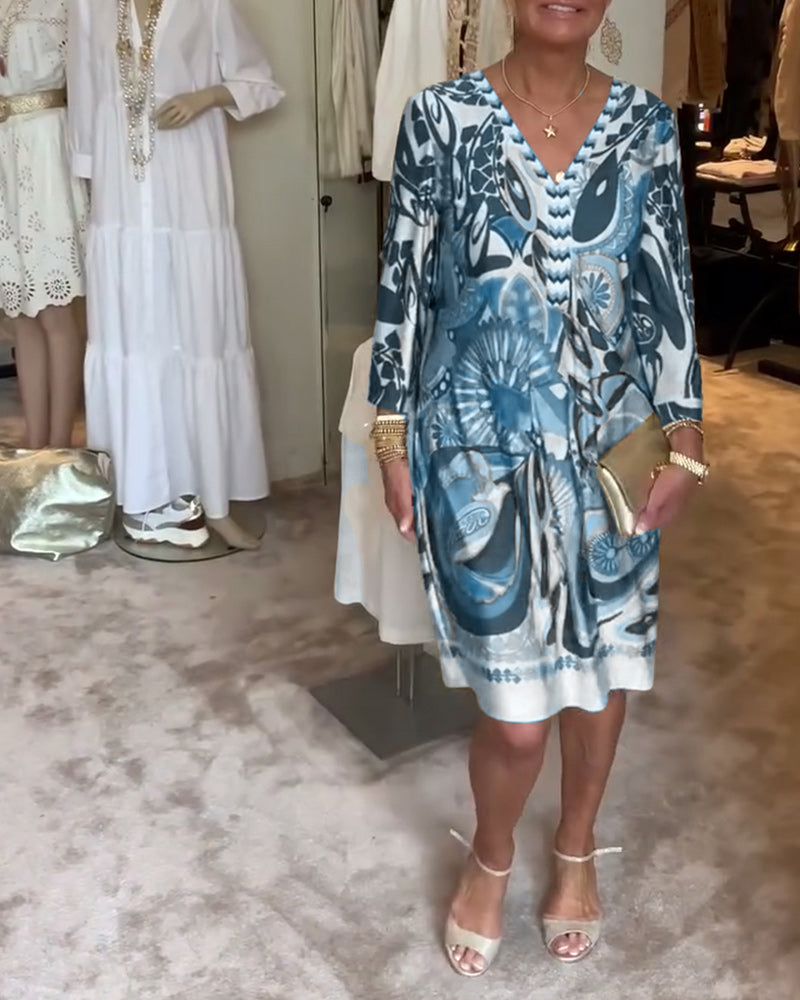 Moonie | Women's Sunburst Printed Mini Dress