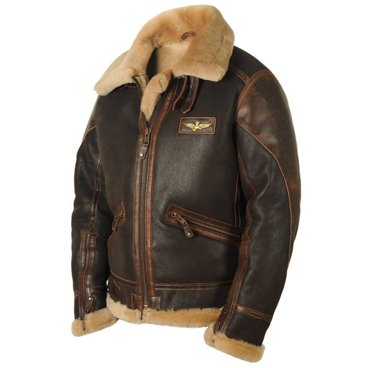 Angelo | Trendy Men's Pilot Jacket with Long Sleeve