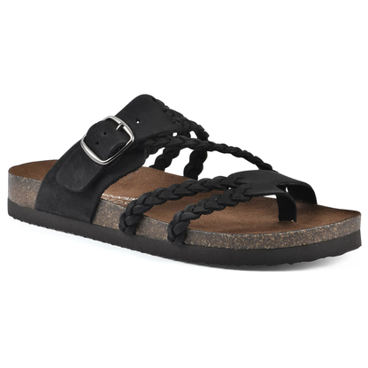 Women's Cushioned Open-Toe Hayleigh Cork Braided Sandals