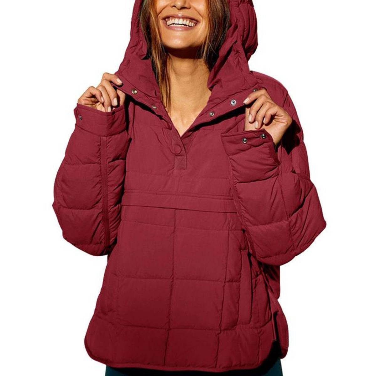 Fely | Women's Oversized Hooded Pullover Jacket