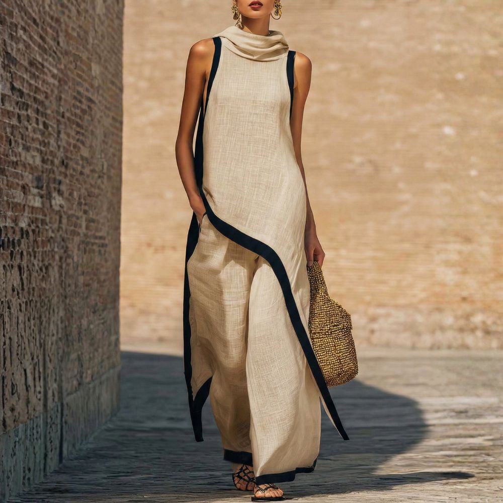 Leonora | Elegant Asymmetrical Outfit for Women with Wide Leg Trousers