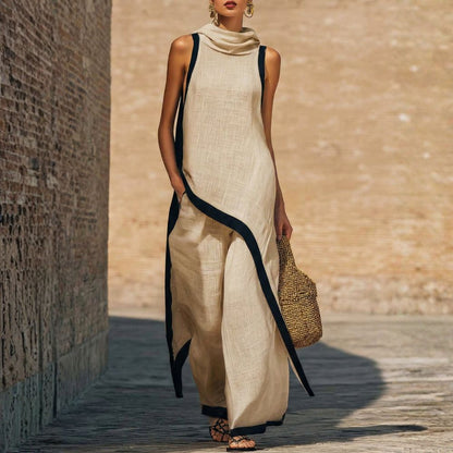 Leonora | Elegant Asymmetrical Outfit for Women with Wide Leg Trousers