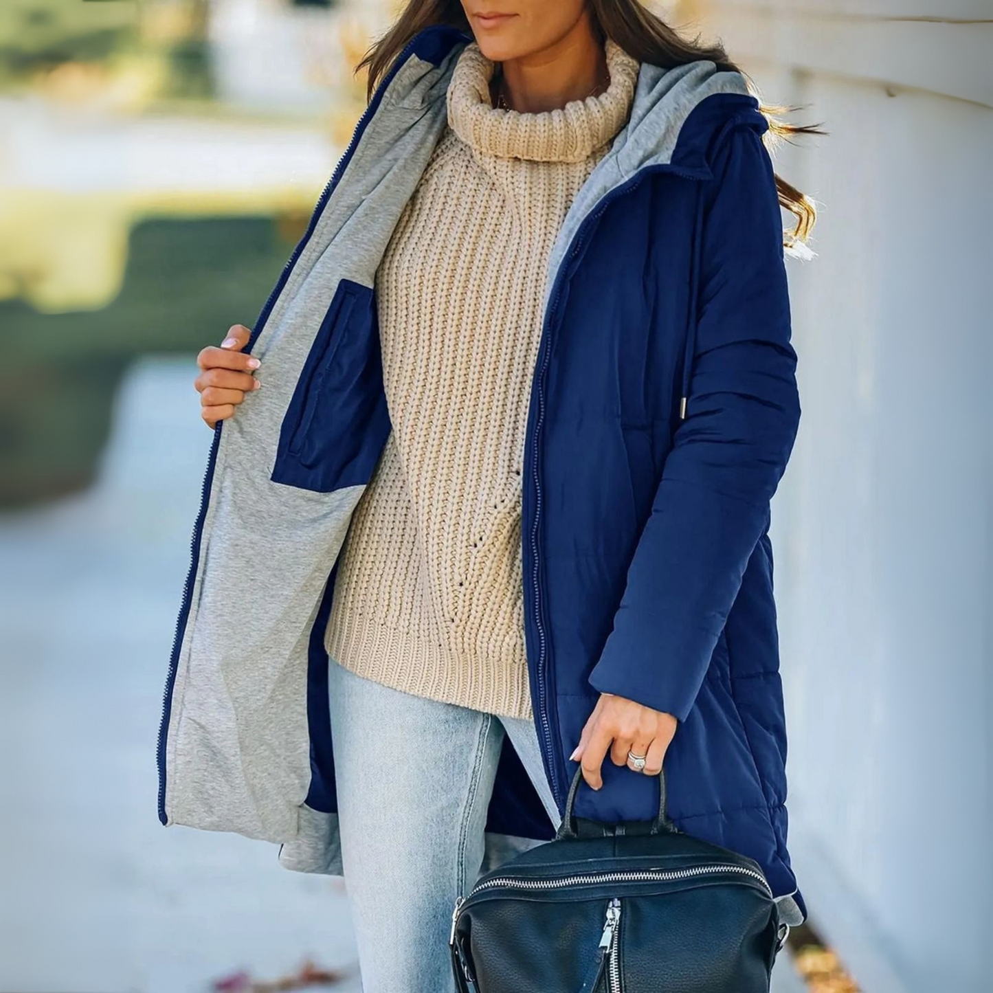 Rae | Women's Casual Hooded Puffer Down Jacket with Pockets