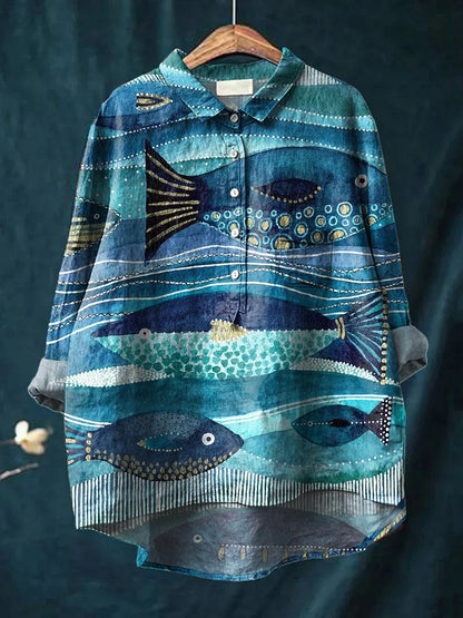 Jax | Longline Ocean Art Shirt