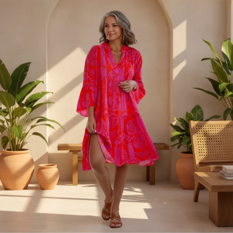 Joyce | Women's Relaxed Elegant Boho Chic Midi Dress