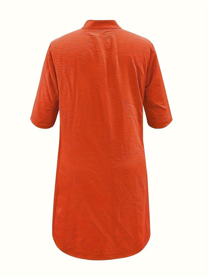 Hannah | Women's Casual Midi Dress with Button Placket