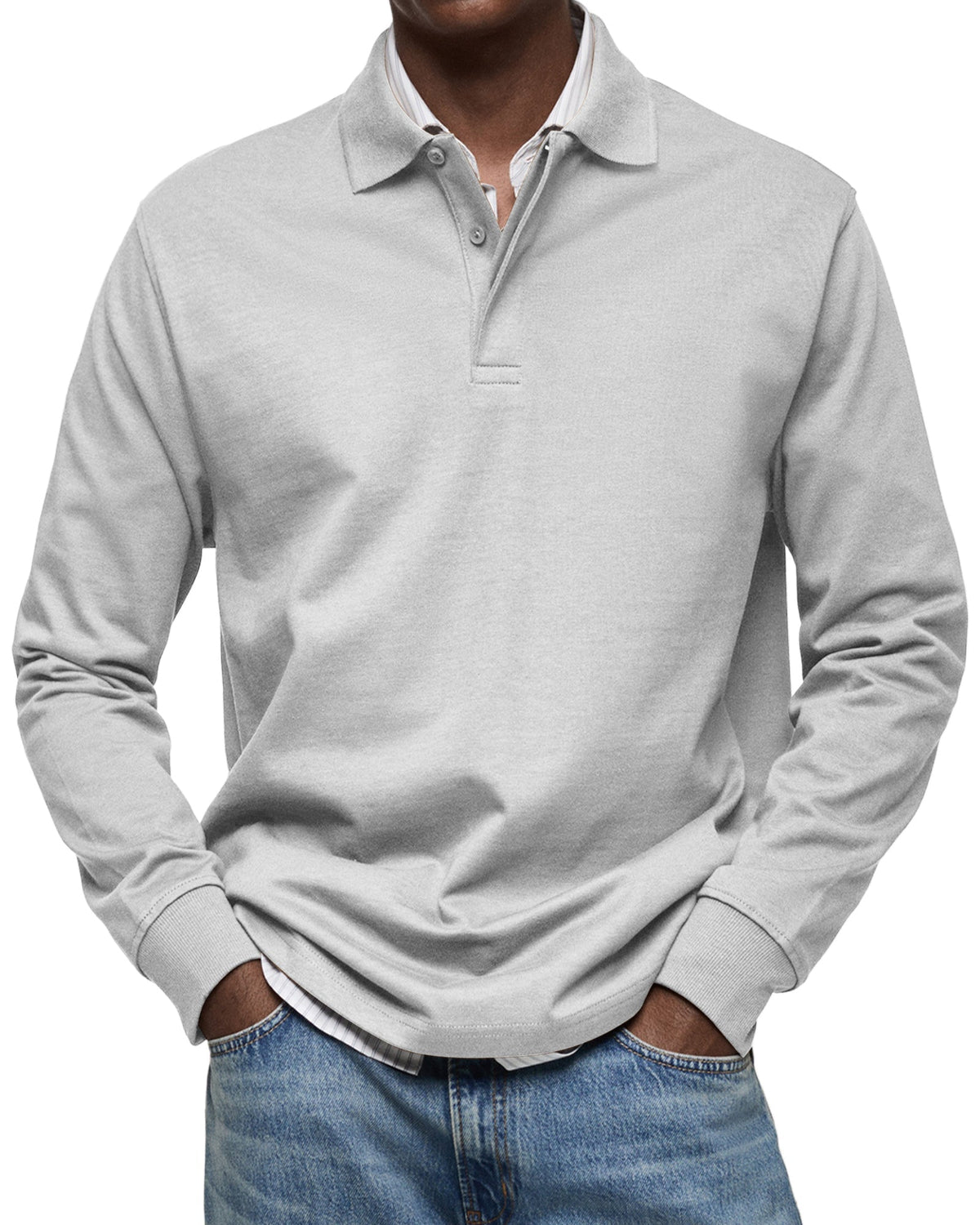 Alex | Men's Relaxed Long Sleeve Casual Polo