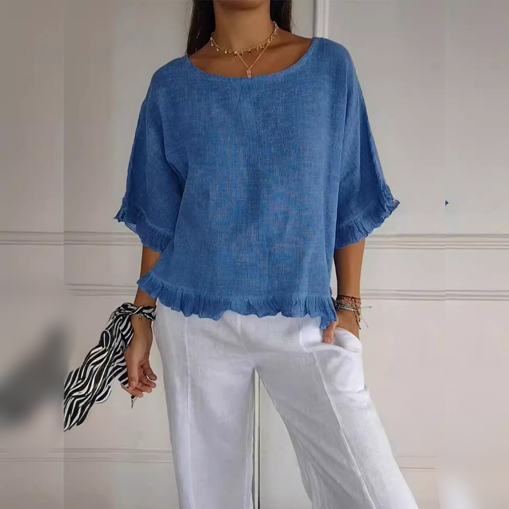 Claudia | Women's Casual Elegant Blouse with Ruffle Detail