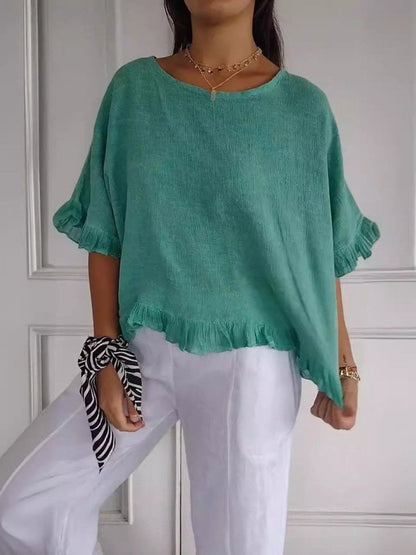 Claudia | Women's Casual Elegant Blouse with Ruffle Detail