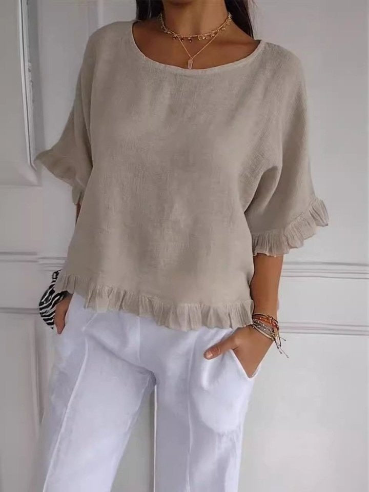 Claudia | Women's Casual Elegant Blouse with Ruffle Detail