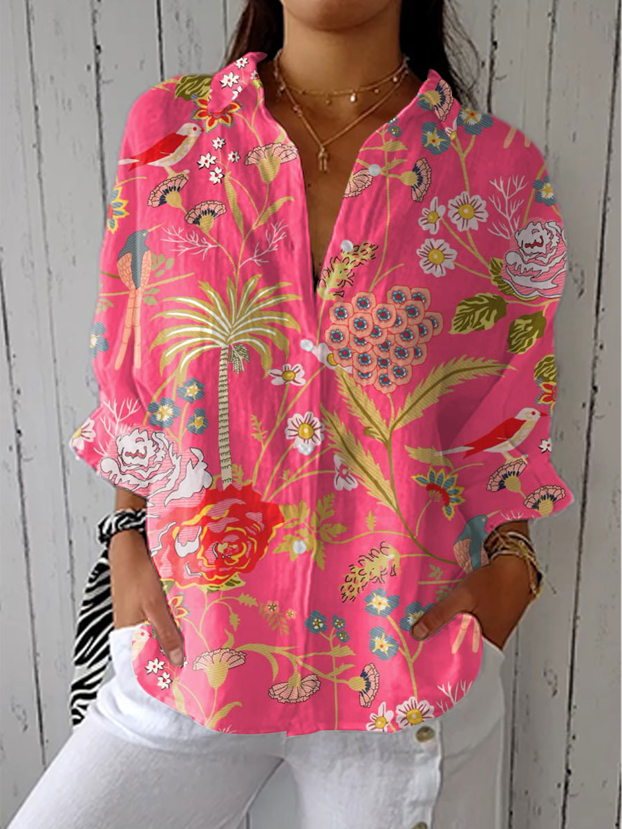 Floriana | Women's Tropical Floral Blouse
