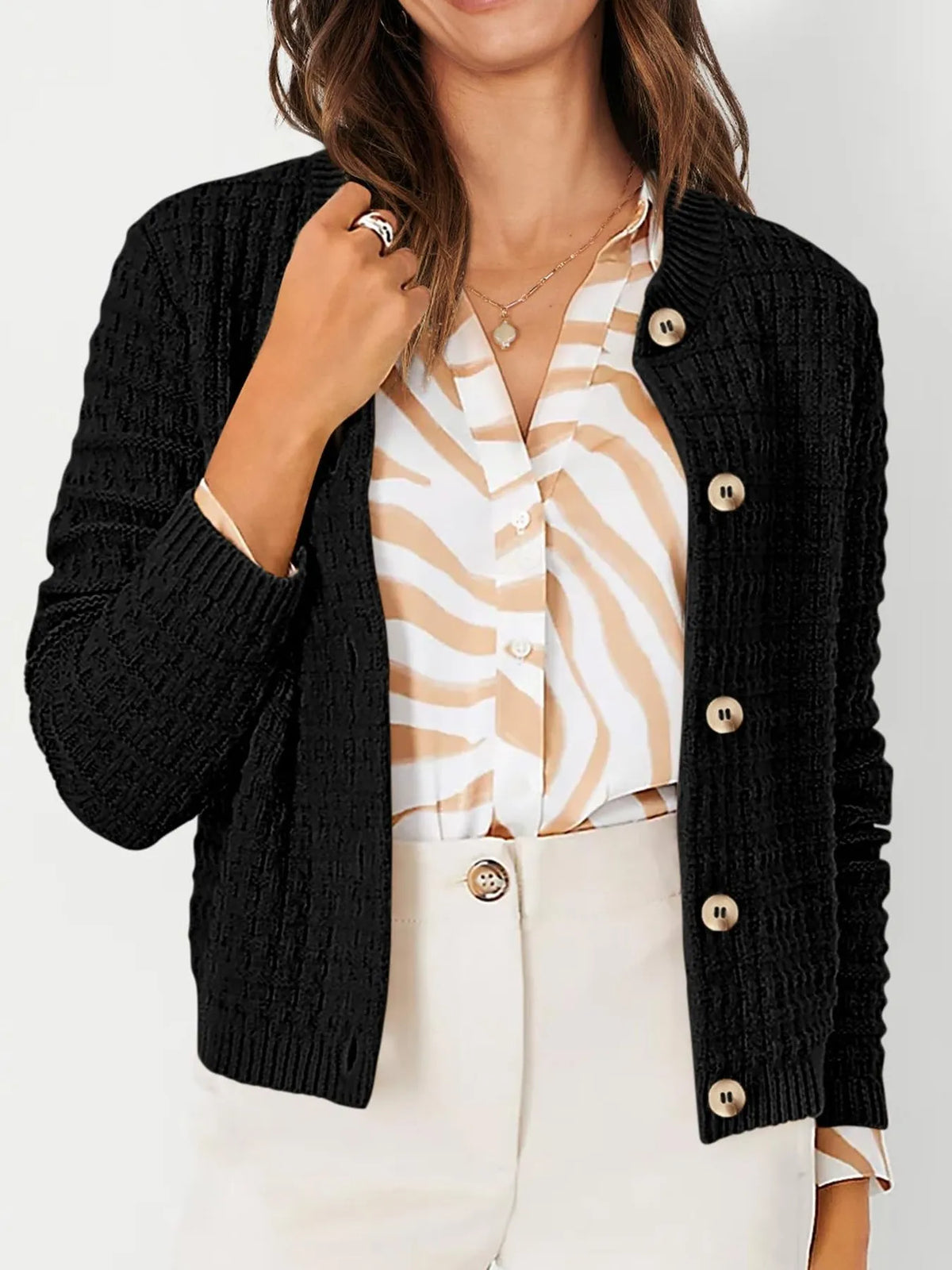 Harper | Women's Cardigan with Button Placket