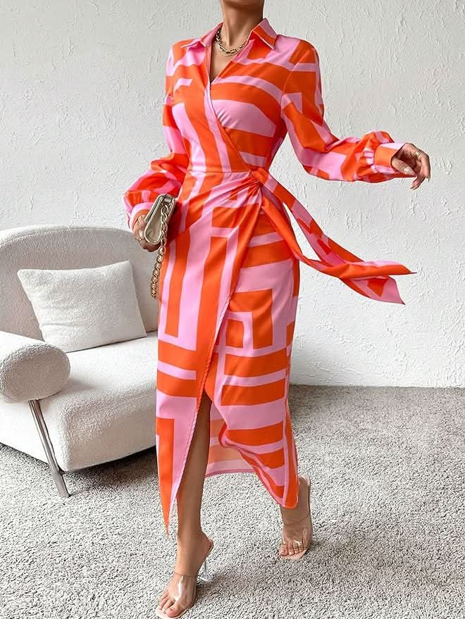 Rita | Women's Eye-catching Printed Wrap Dress
