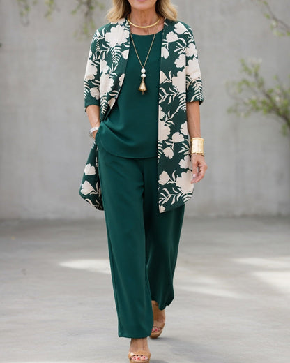 Chic Three-Piece Women's Set with Elegant Flowing Design for Daily Comfort