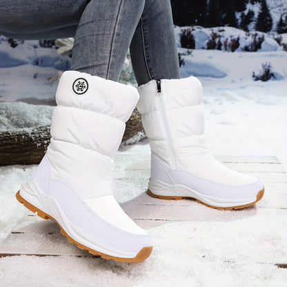 Cushioned Slip-On Premium Mid-Calf Women's Winter Snow Boots