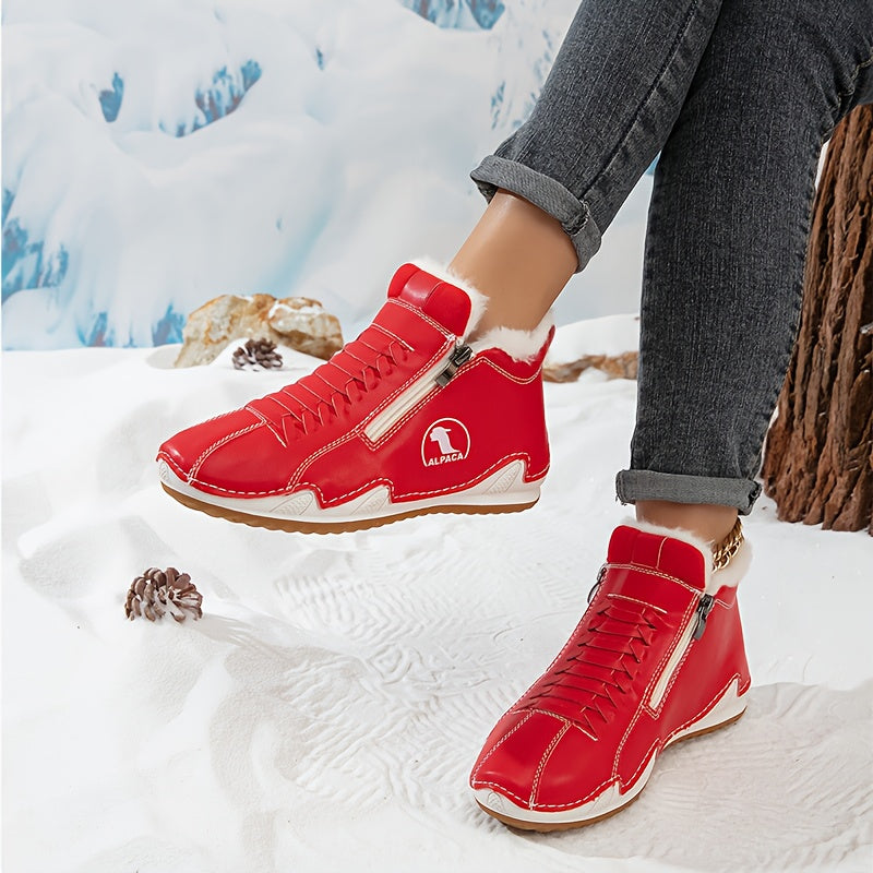 Léa | Women's Orthopedic Lace-Up Ergonomic Winter Comfort Ankle Boots