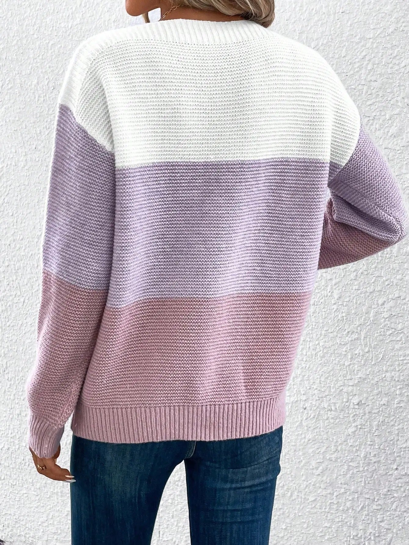 Jade | Women's Relaxed Ombre Jumper with Round Neck