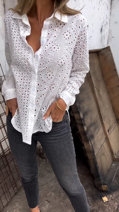 Lisa | Women's Longline Classic Patterned Shirt