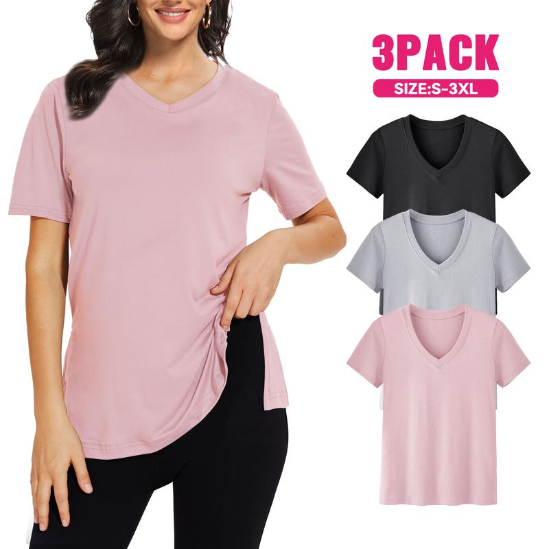 Selena | Women's Relaxed Casual Loose Fit Tee (Pack of 3)